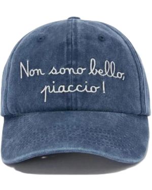 MC2 Saint Barth Accessoires ,Blauw ,Katoen Davis Hat