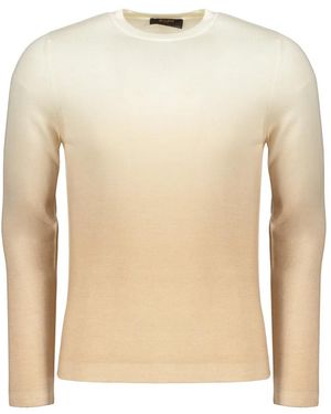 Moorer Round-Neck Knitwear - Natural