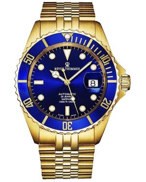 Revue Thommen Automatische Taucheruhr Blaues Armband - Mettallic