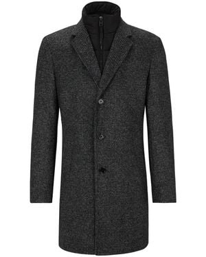 HUGO Single-Breasted Coats - Negro