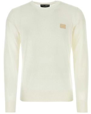 Dolce & Gabbana Round-Neck Knitwear - Bianco