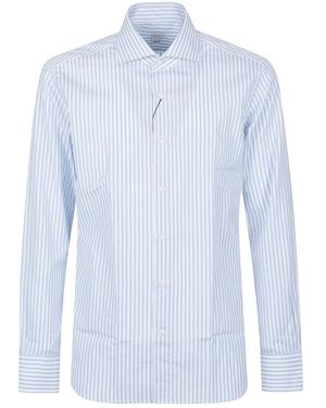Orian Lange Mouw Slim Shirt - Blauw