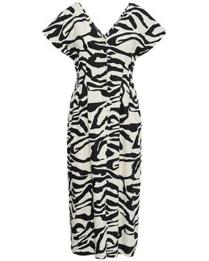 Ichi Midi Dresses - Blanco