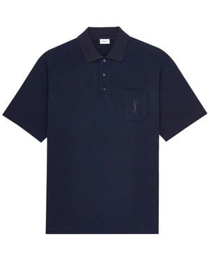 Saint Laurent Polo Shirts - Blue