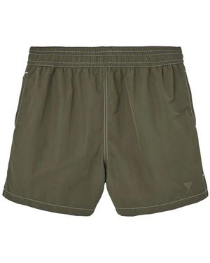 Ami Paris Grüne Logo Mini Shorts