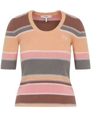 Chloé Round-Neck Knitwear - Grijs