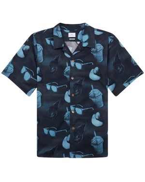 Paul Smith Short Sleeve Shirts - Blue