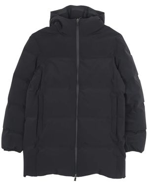 Herno Jassen ,Zwart ,Leer Laminar Parka - Blauw