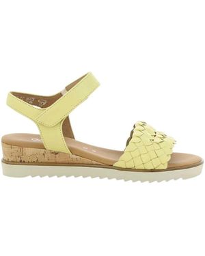 Gabor Schoenen ,Geel ,Leer 82.759 Sandaal - Metallic