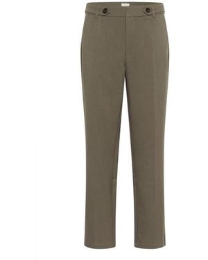 Kaffe Broeken ,Groen ,Kamerle Button Broek - Grijs