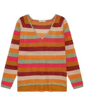 Maliparmi Viscose Fluid Sweater - Orange