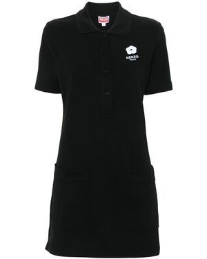 KENZO Casual schwarzes mini polo kleid