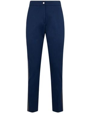 Moorer Cropped Trousers - Blue