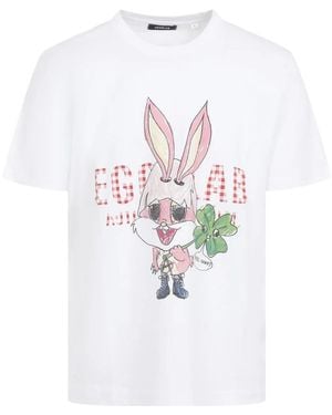 Egonlab Zerstörtes lapinou t-shirt - Weiß