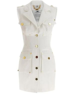 Elisabetta Franchi Short Dresses - White