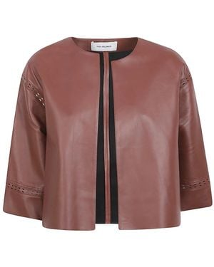 Yves Salomon Leather Jackets - Brown