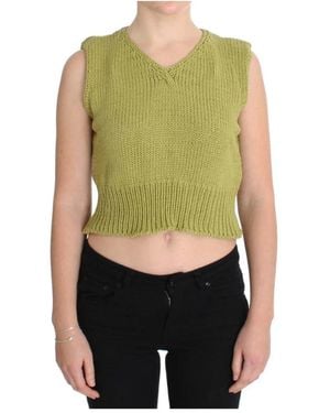 Pink Memories V-Neck Knitwear - Verde