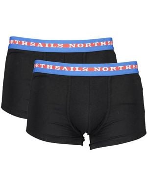 North Sails Boxer in cotone bi-pack logo - Nero