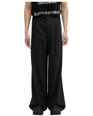 032c Broeken ,Zwart ,Wol Wide Leg Suit Broeken
