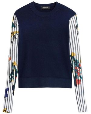 Desigual Round-Neck Knitwear - Bleu