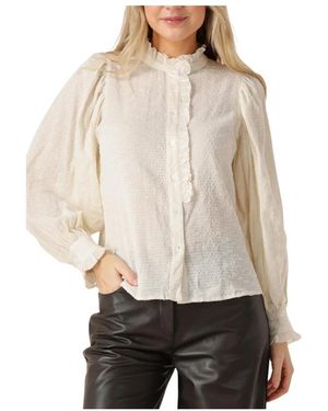 Antik Batik Overhemden ,Katoen Blouses Yvo Blouse - Naturel