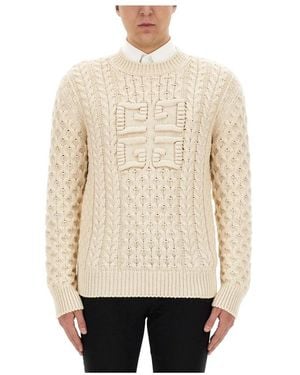 Givenchy Round-Neck Knitwear - Natural