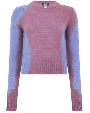DIESEL Round-Neck Knitwear - Purple