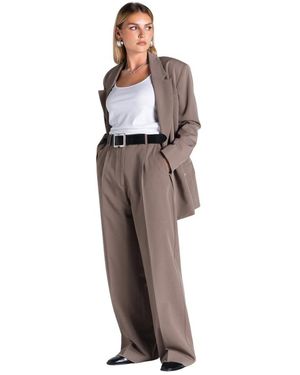 GUAJA. Wide Trousers - Bruin