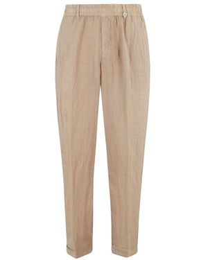 Myths Slim-Fit Trousers - Natural