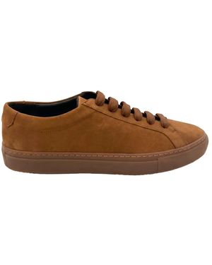 Moorer Sneaker Aus Braunem Wildleder
