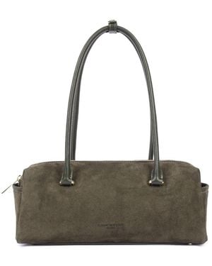Lancaster Rectangle Bag Suède Cube - Grau