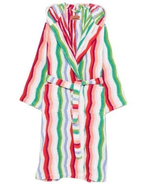 Missoni Nachtkleding ,Veelkleurig ,Katoen Badjas Met Capuchon - Rood