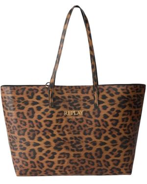 Replay Tote Bags - Marrón