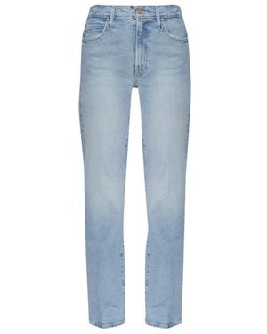 Mother Straight Jeans - Azul