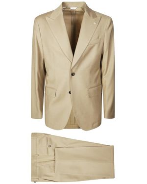 Manuel Ritz Single Breasted Suits - Natural