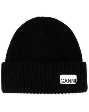 Ganni Beanies - Black