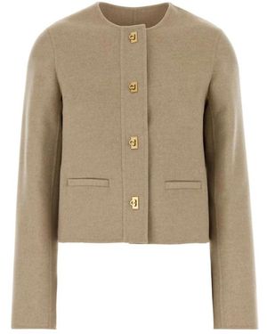 Ferragamo Chatmelange Jas - Naturel