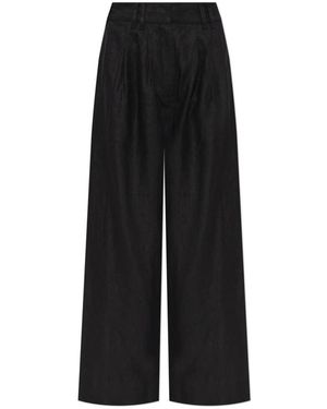 Posse Broeken ,Zwart ,Linnen Parker Trouser