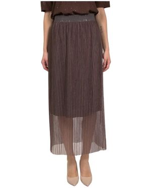 Peserico Midi Rok - Bruin
