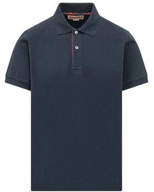 Baracuta Tops ,Blauw ,Katoen Tartan Placket Polo