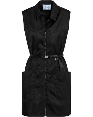 Prada Short Renylon Dress - Black