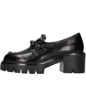 Jeannot Schoenen ,Zwart ,Leer Platte Schoenen