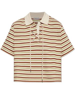 Moncler Tops ,Katoen Kort Poloshirt Met Logo - Metallic