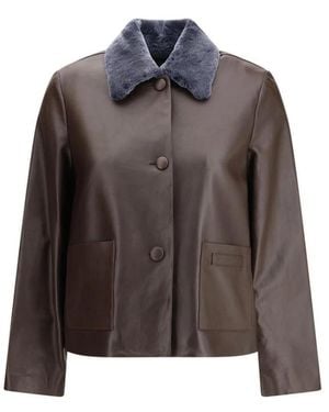 Marni Leather Jackets - Marrón