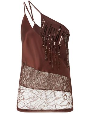 Pinko Sleeveless Tops - Marrone