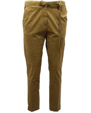 White Sand Slim-Fit Trousers - Green