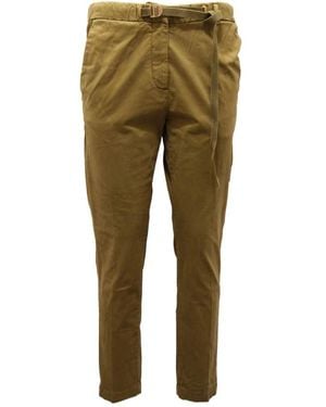 White Sand Slim-Fit Pants - Green