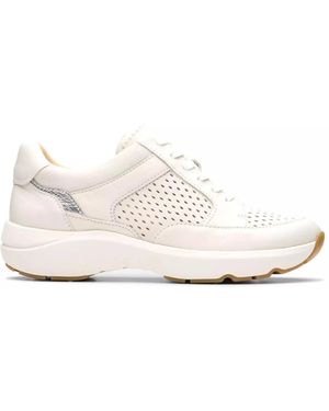 Clarks Schoenen ,Wit ,Leer 'Tivoli Walk' Sneakers