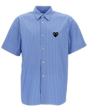 COMME DES GARÇONS PLAY Short Sleeve Shirts - Blue
