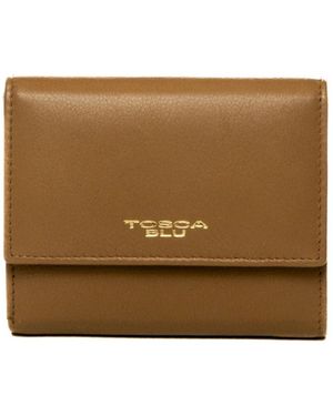 Tosca Blu Accessoires ,Bruin ,Leer Compacte Portemonnee